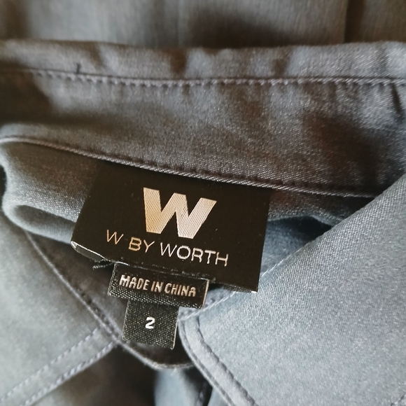 W By Worth Blue Long Sleeved Short Jumpsuit Size 2 - Picture 7 of 9